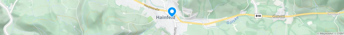 Kartendarstellung des Standorts für Stadtapotheke Hainfeld in 3170 Hainfeld